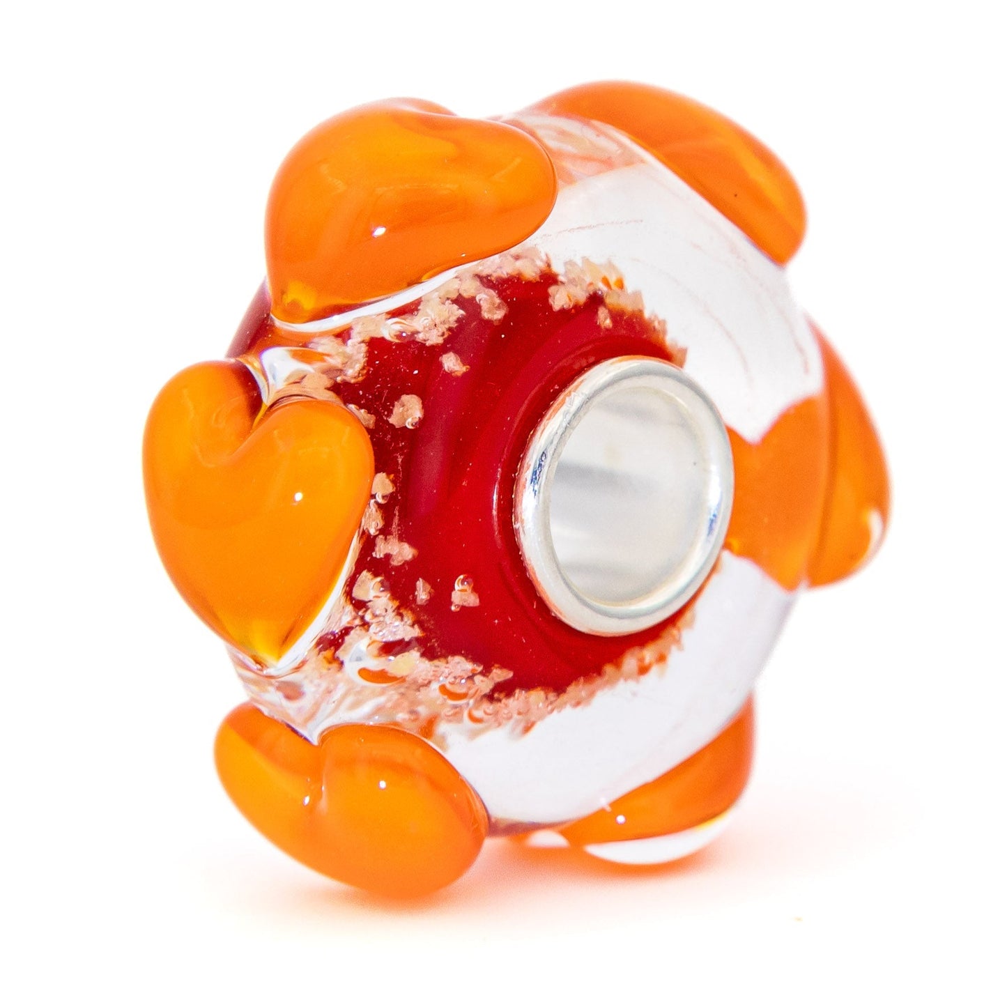 Elfbeads Pumpkin Hearts Starlight glass Bead by The Alternative Bead. Your official Elfbeads Retailer from Germany