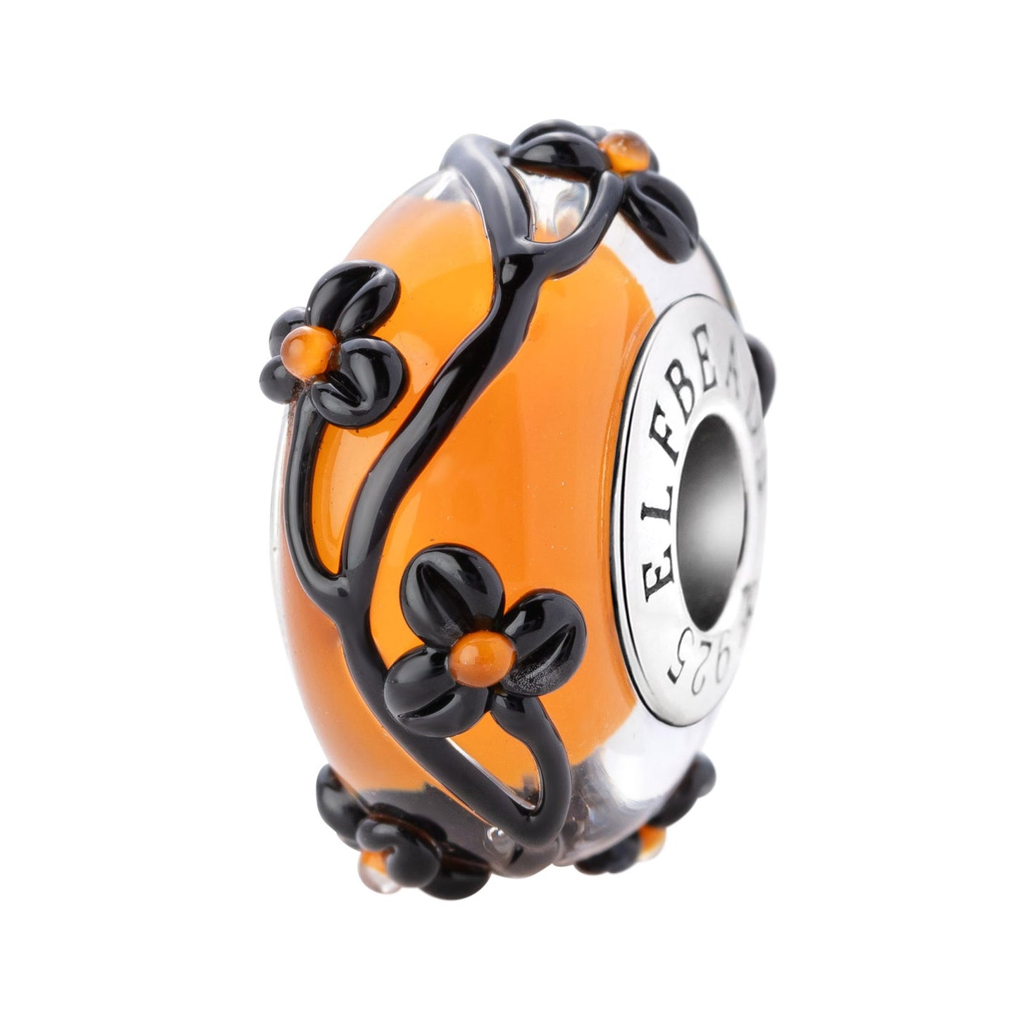 Elfbeads Pumpkin Delight Flowertwig glass Bead by The Alternative Bead. Your official Elfbeads Retailer from Germany