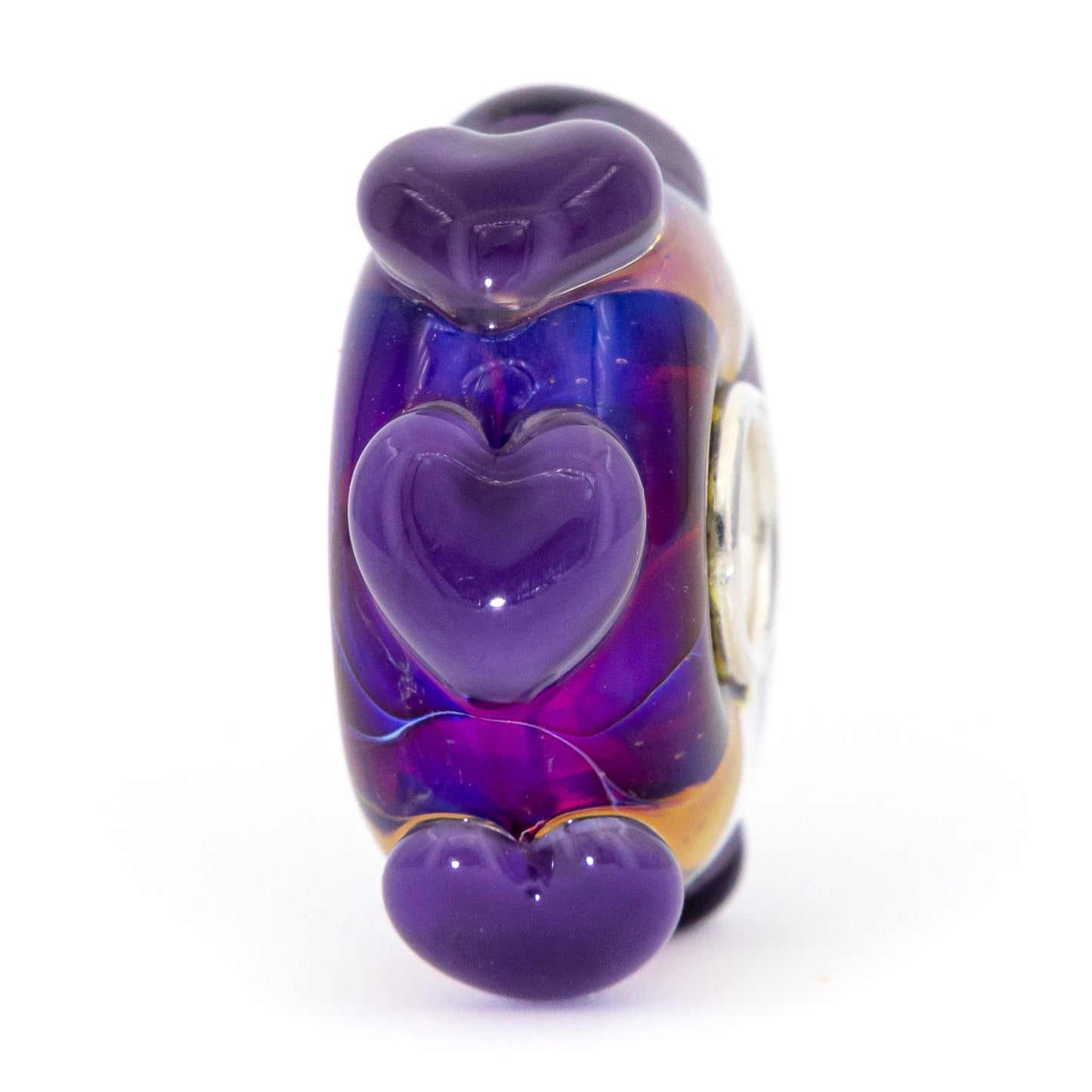 Elfbeads Purple Nebula Hearts (G220926) glass Charm - The Alternative Bead official German Retailer. Buy 4 get 5 - free DHL Shipping for all orders above 150€