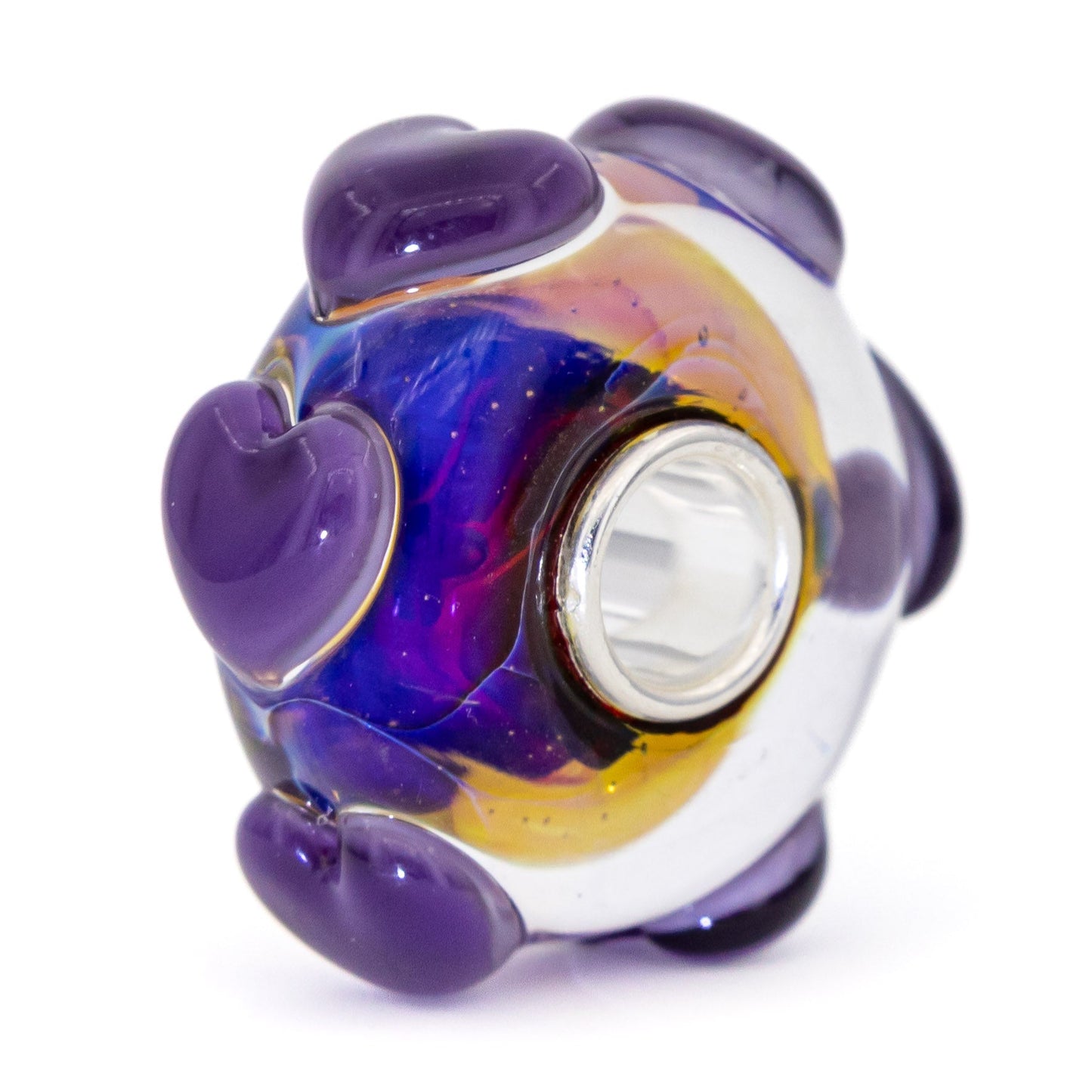 Elfbeads Purple Nebula Hearts (G220926) glass Charm - The Alternative Bead official German Retailer. Buy 4 get 5 - free DHL Shipping for all orders above 150€