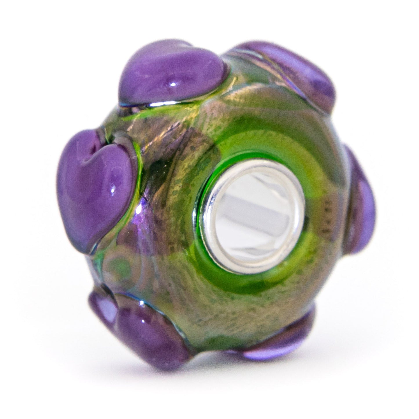 Elfbeads Purpleberry Oil Hearts glass Bead by The Alternative Bead. Your official Elfbeads Retailer from Germany