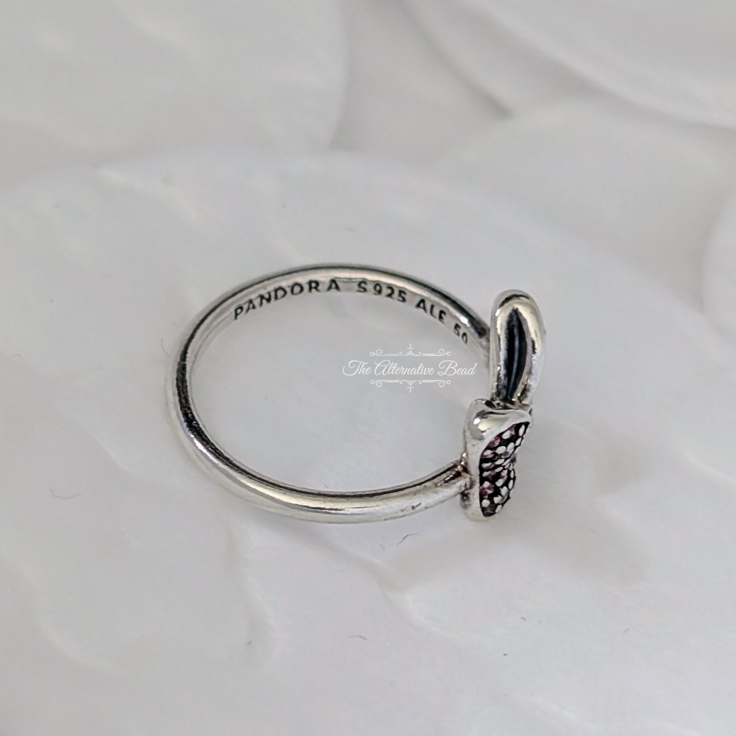 Disney x Pandora Minnie Mouse Sparkling Bow Ring pink sterling-silver Ring by The Alternative Bead. Your official Disney x Pandora Retailer from Germany