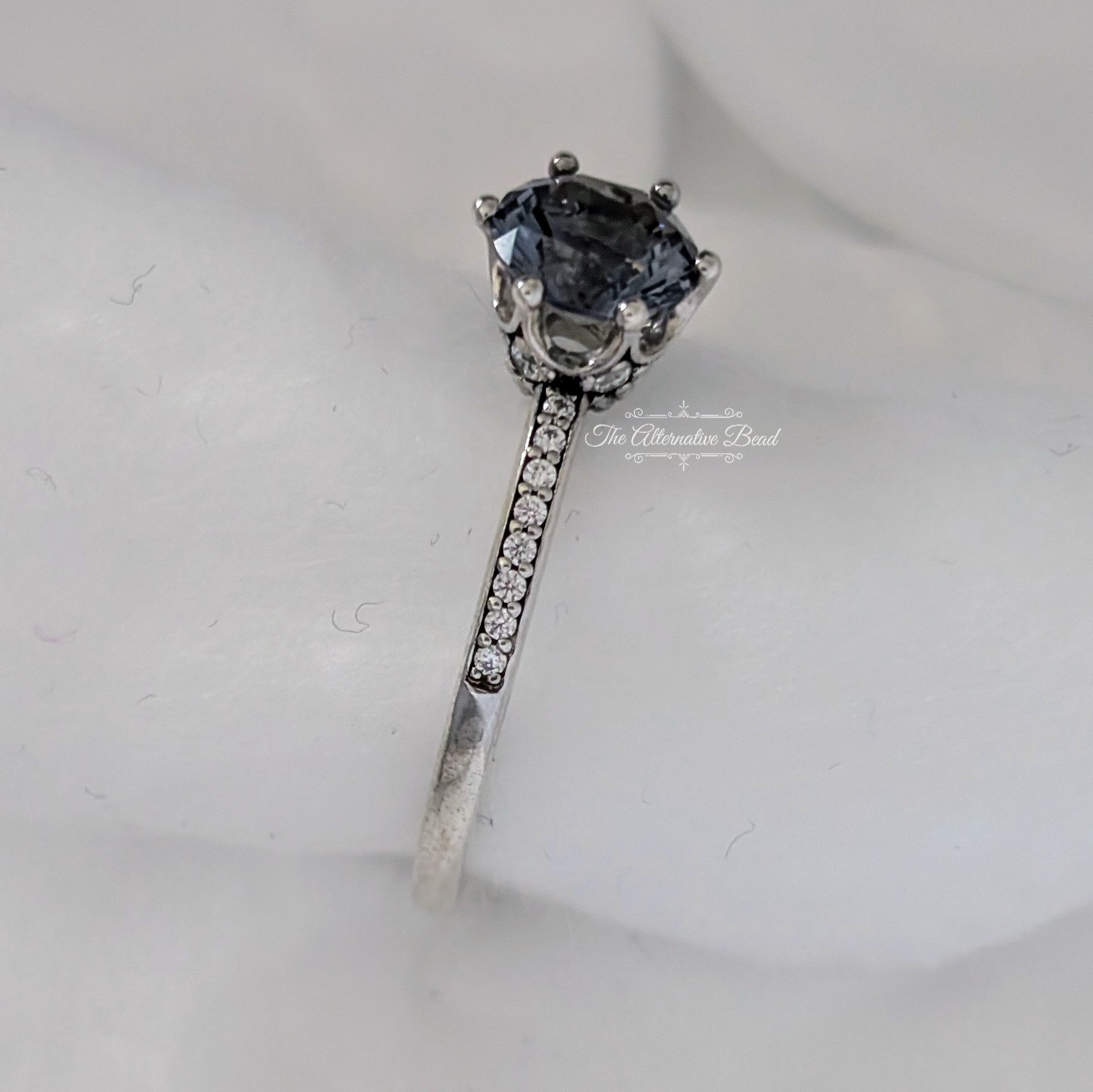 Pandora Blue Sparkling Crown Solitaire Ring (198289NSWB) blue and silver sterling-silver Ring by The Alternative Bead. Your Jewelry Retailer from Germany