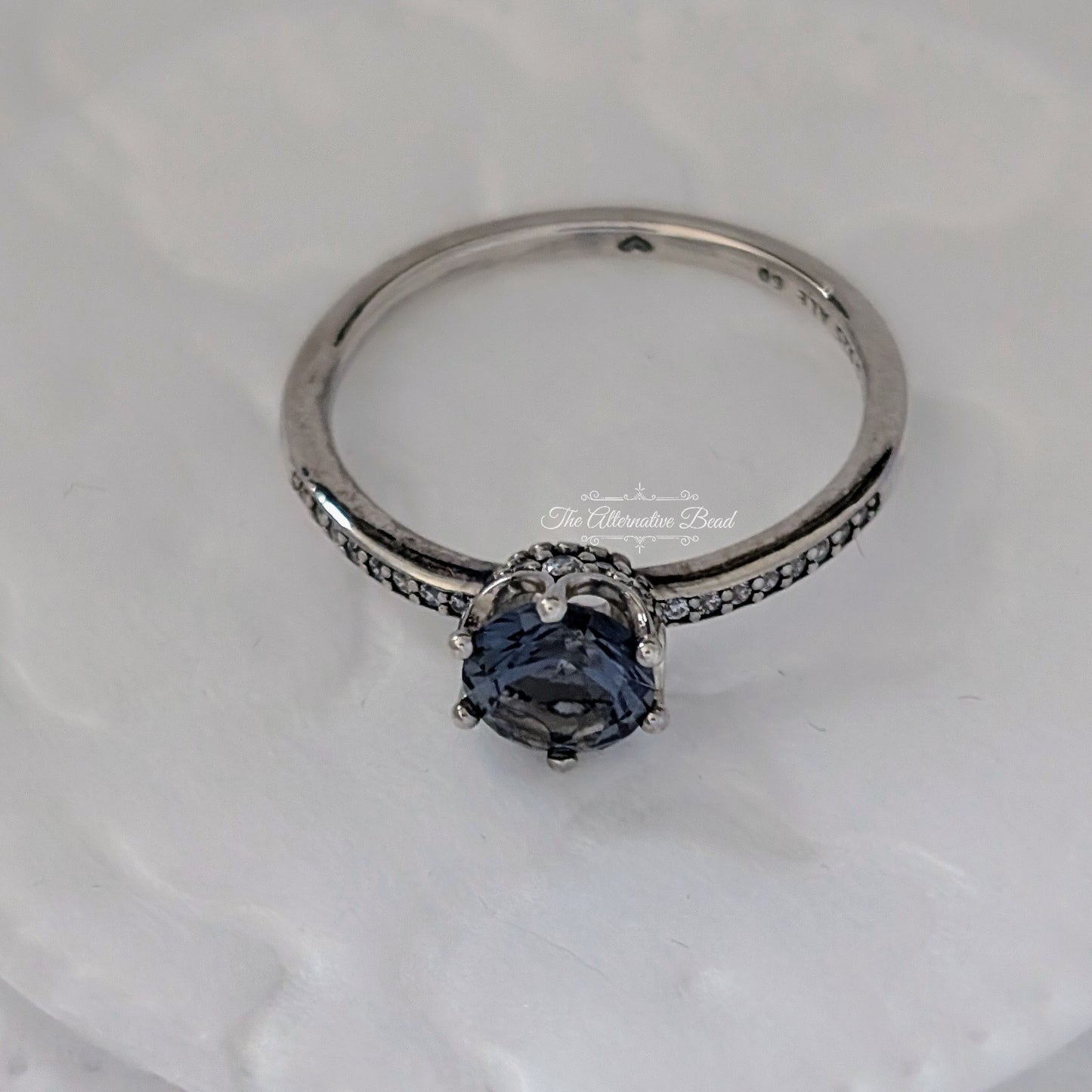 Pandora Blue Sparkling Crown Solitaire Ring blue sterling-silver Ring by The Alternative Bead. Your official Pandora Retailer from Germany