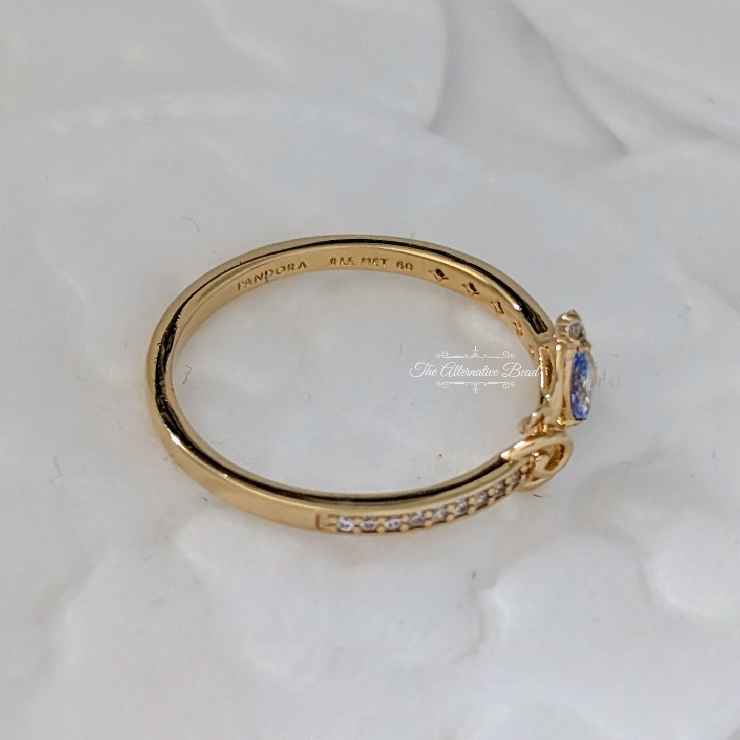 Disney x Pandora Cinderella Golden Coach Ring gold; blue sterling-silver Ring by The Alternative Bead. Your official Disney x Pandora Retailer from Germany