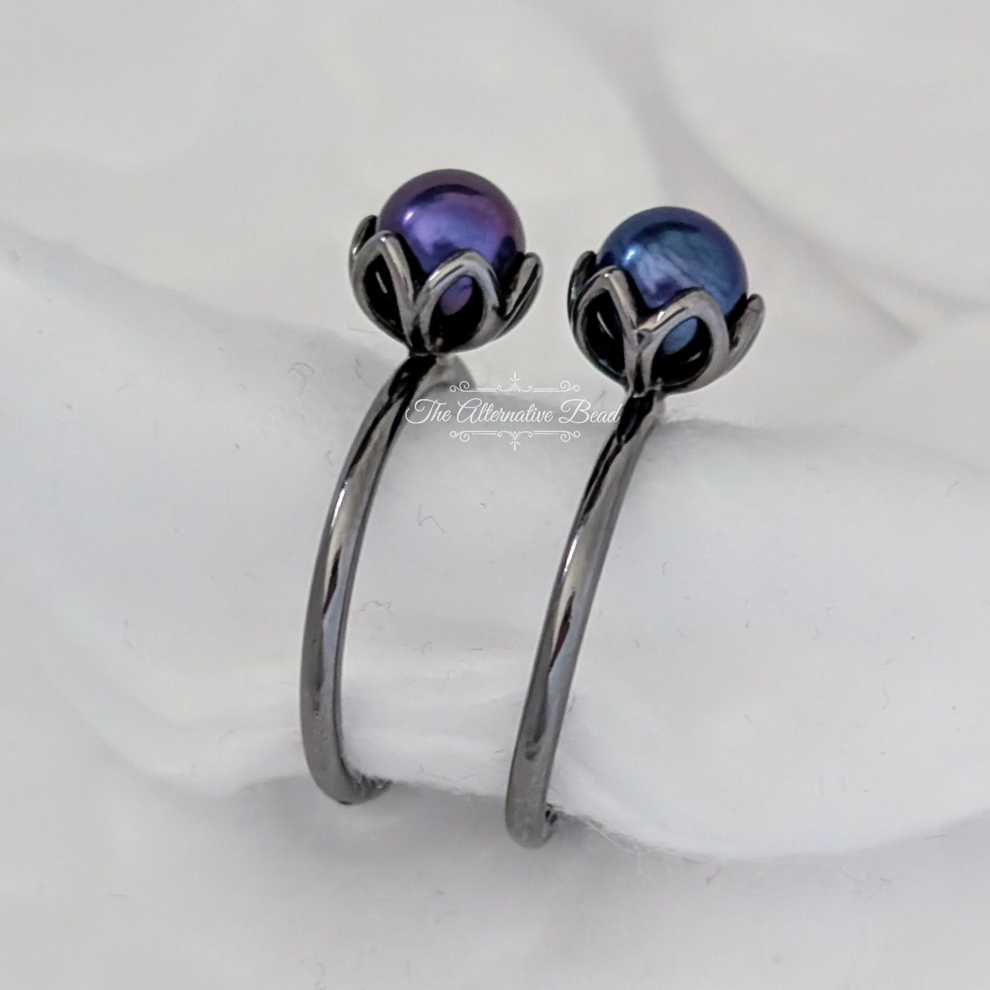 Pandora Black Rhodium Cultured Elegance Ring blue sterling-silver Ring by The Alternative Bead. Your official Pandora Retailer from Germany