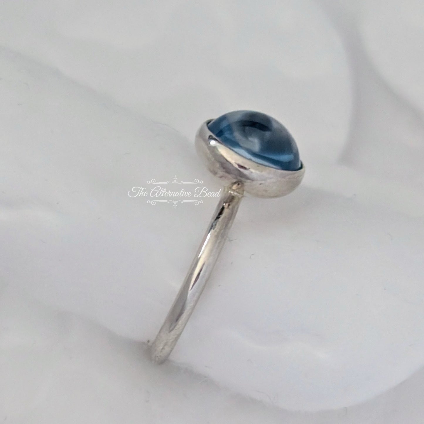 Pandora Poetic Droplet Ring with Aqua Blue Crystal blue sterling-silver Ring by The Alternative Bead. Your official Pandora Retailer from Germany