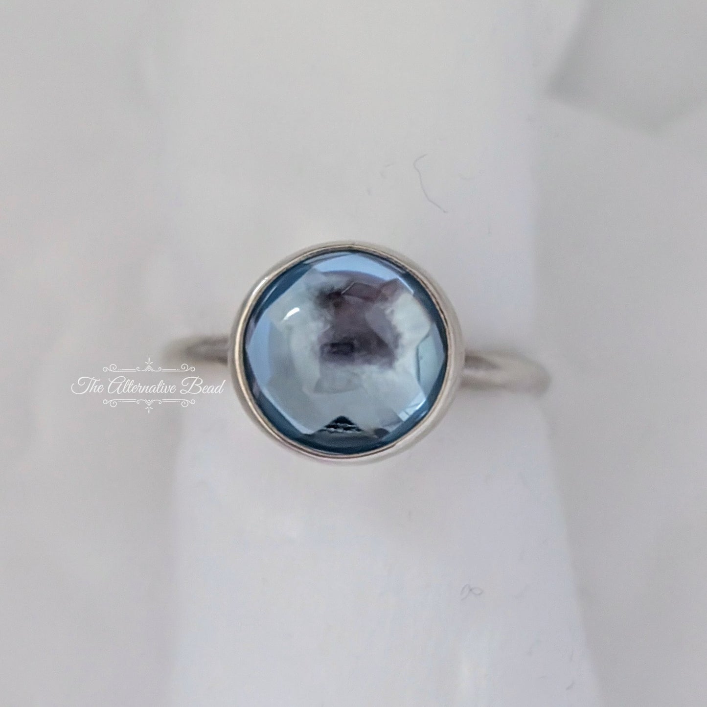 Pandora Poetic Droplet Ring with Aqua Blue Crystal blue sterling-silver Ring by The Alternative Bead. Your official Pandora Retailer from Germany