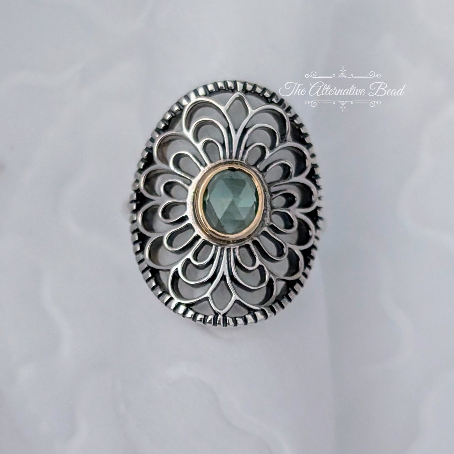 Pandora Vintage Allure 14k Gold & Green Spinel Ring sterling-silver Ring by The Alternative Bead. Your official Pandora Retailer from Germany