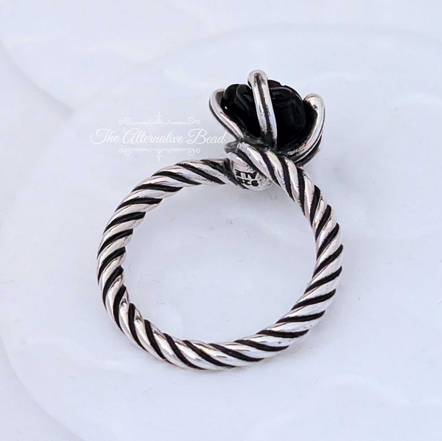 Pandora Onyx Rose Ring black sterling-silver Ring by The Alternative Bead. Your official Pandora Retailer from Germany