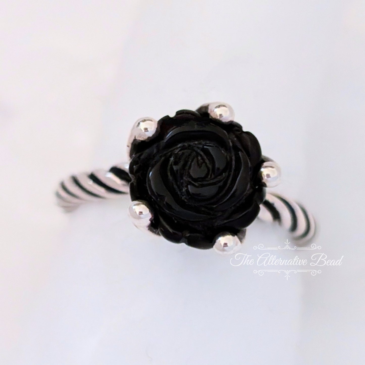 Pandora Onyx Rose Ring black sterling-silver Ring by The Alternative Bead. Your official Pandora Retailer from Germany