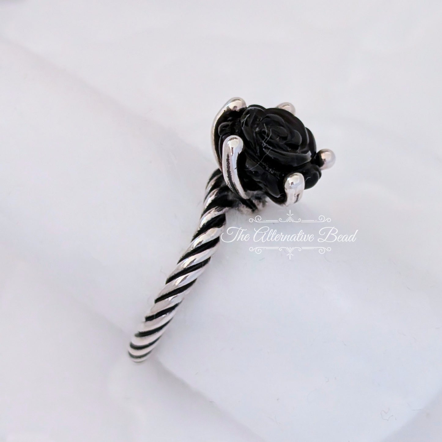 Pandora Onyx Rose Ring black sterling-silver Ring by The Alternative Bead. Your official Pandora Retailer from Germany