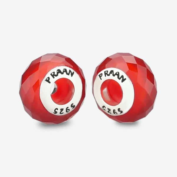 Praan Red Agate Stopper Charms red natural-stone Stopper by The Alternative Bead. Your official Praan Retailer from Germany