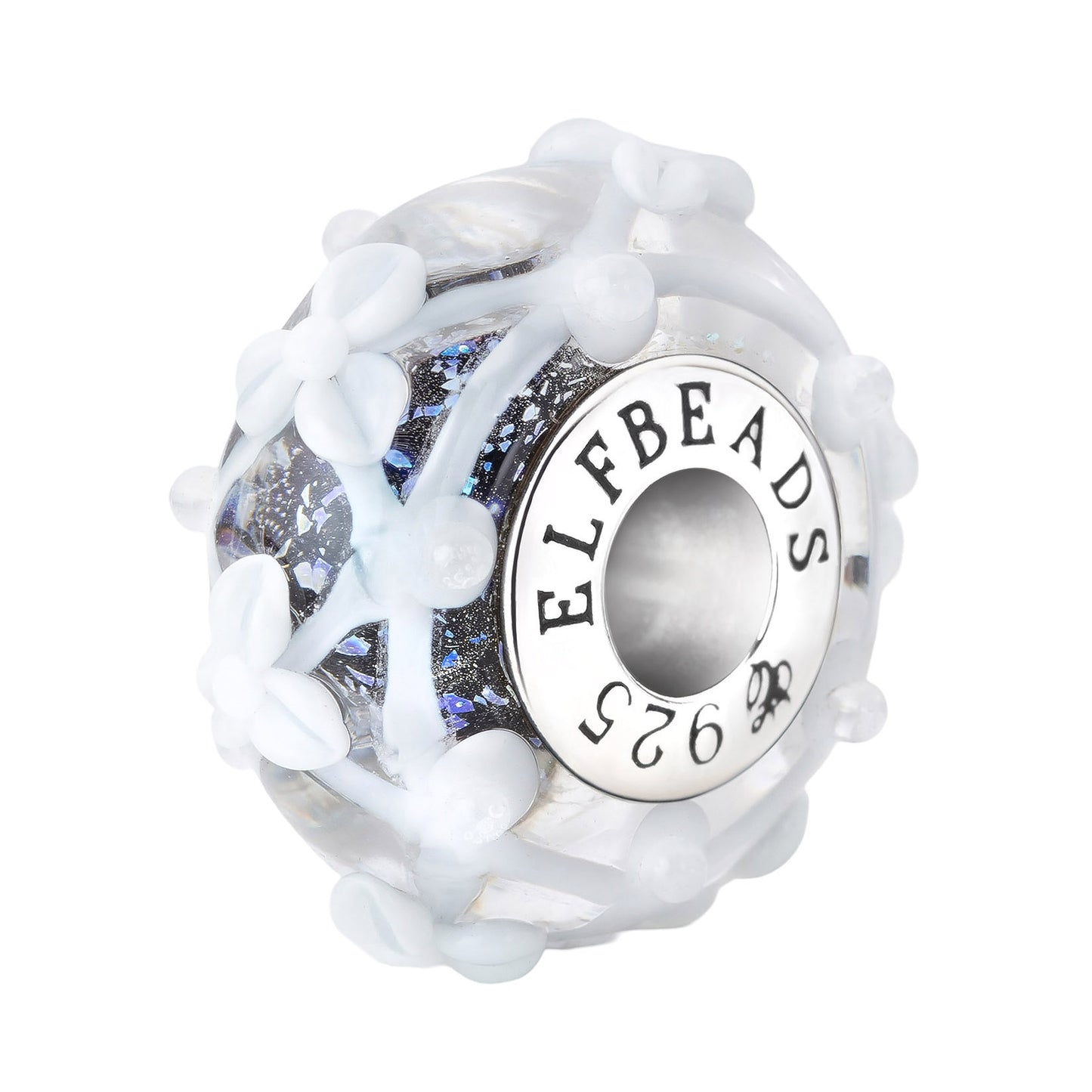 Elfbeads Ribbon Allure Twigs white glass Bead by The Alternative Bead. Your official Elfbeads Retailer from Germany