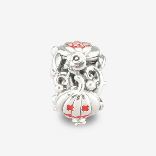 Praan Rose Pumpkin silver and orange sterling-silver Bead by The Alternative Bead. Your official Praan Retailer from Germany