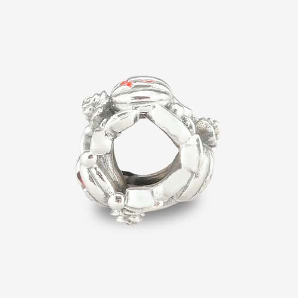 Praan Rose Pumpkin silver and orange sterling-silver Bead by The Alternative Bead. Your official Praan Retailer from Germany