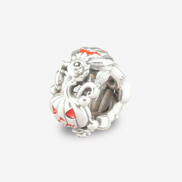Praan Rose Pumpkin silver and orange sterling-silver Bead by The Alternative Bead. Your official Praan Retailer from Germany