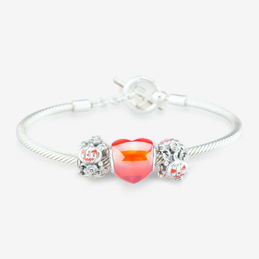 Praan Rose Pumpkin silver and orange sterling-silver Bead by The Alternative Bead. Your official Praan Retailer from Germany
