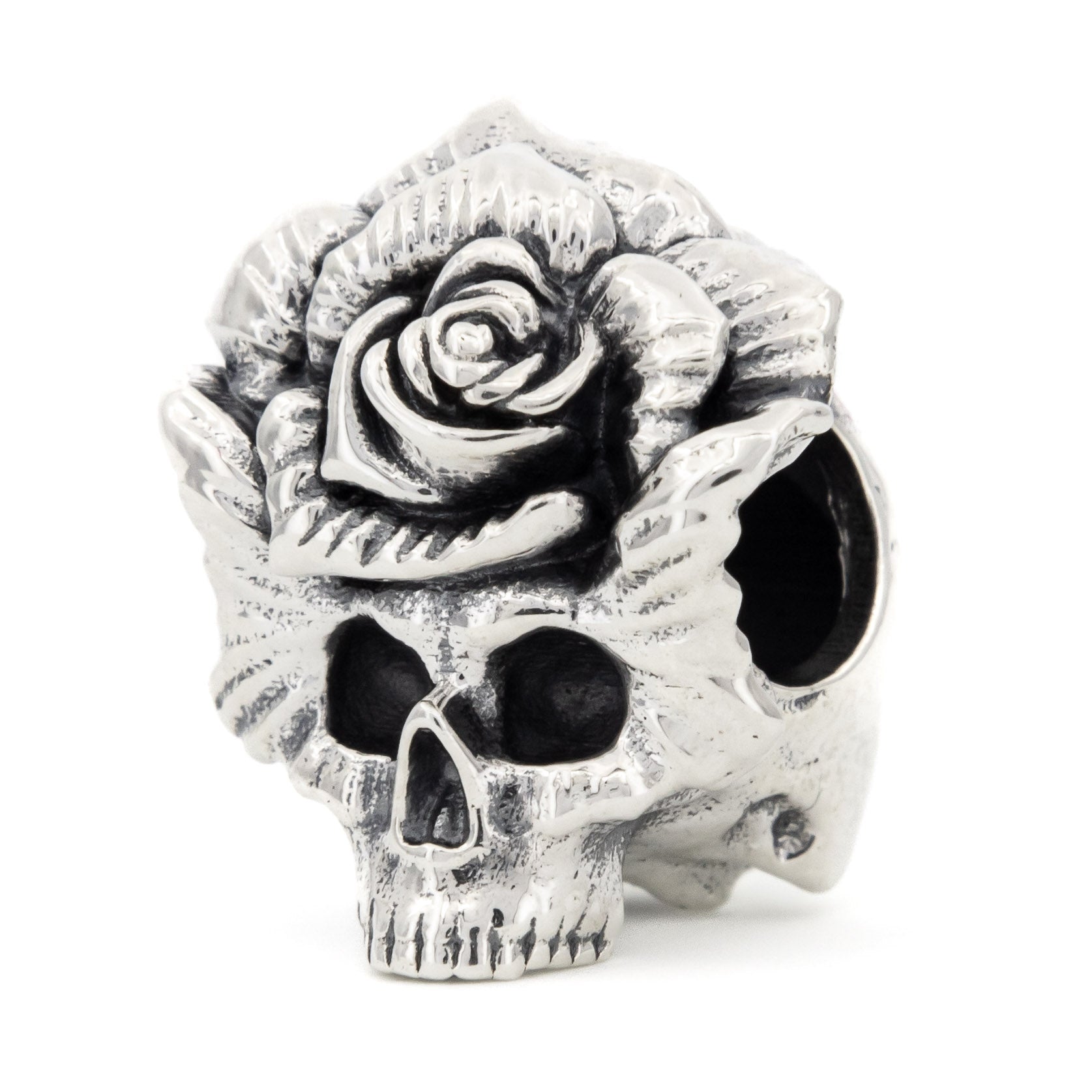 Elfbeads Rose Skull silver sterling-silver Bead by The Alternative Bead. Your official Elfbeads Retailer from Germany