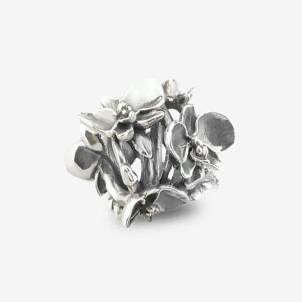 Praan Royal Orchid Charm silver sterling-silver Bead by The Alternative Bead. Your official Praan Retailer from Germany