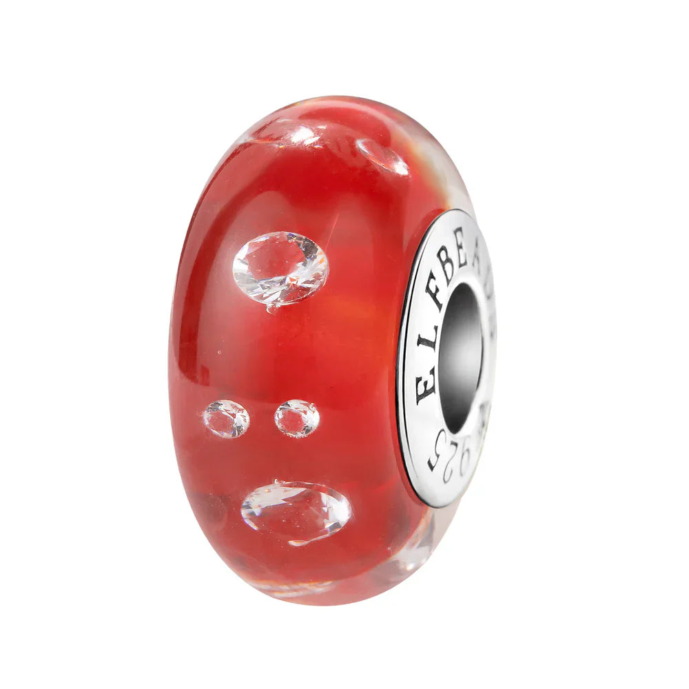 Elfbeads Saffron Red Monroe red glass Bead by The Alternative Bead. Your official Elfbeads Retailer from Germany