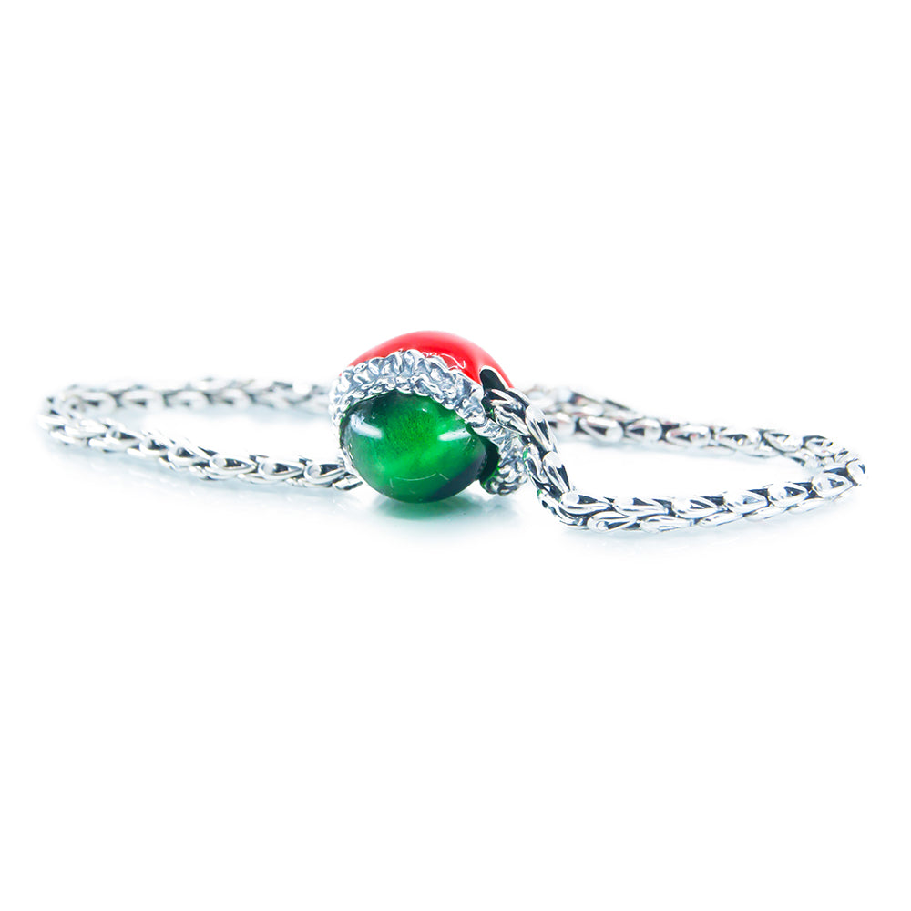 Aurora Charm Santas Red Hat Glass Bead silver; red; green sterling-silver; enamel; glass Bead by The Alternative Bead. Your official Aurora Charm Retailer from Germany