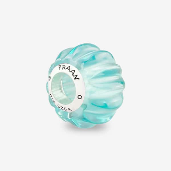 Praan Scuba Crystal Craved Charm silver sterling-silver Bead by The Alternative Bead. Your official Praan Retailer from Germany