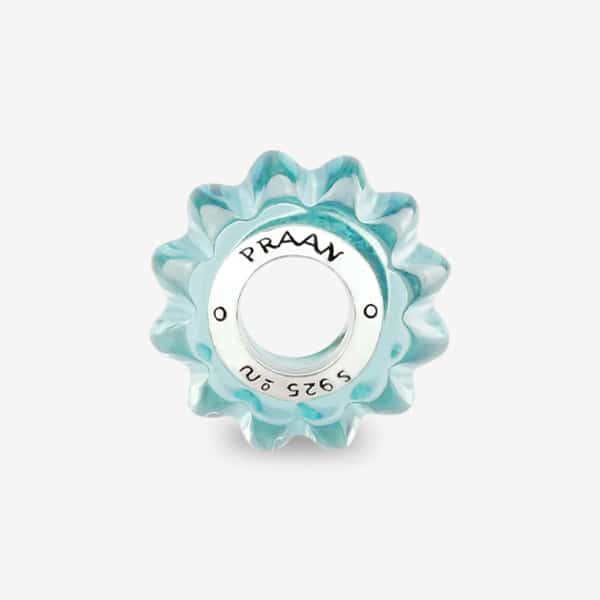 Praan Scuba Crystal Craved Charm silver sterling-silver Bead by The Alternative Bead. Your official Praan Retailer from Germany