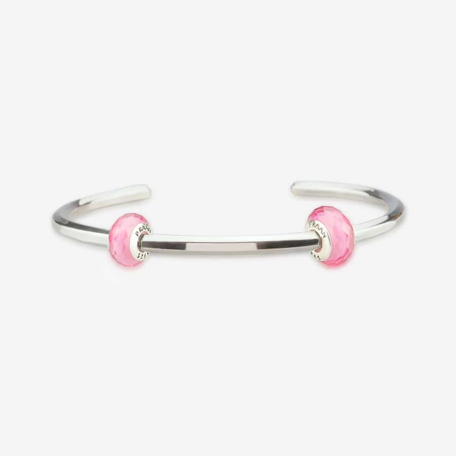Praan Sea Pink Crystal Stopper Charms pink crystal Stopper by The Alternative Bead. Your official Praan Retailer from Germany