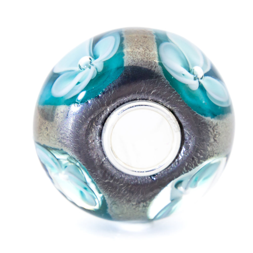Elfbeads Sea Oil Flowerpools (G210605) blue glass Charm - The Alternative Bead official German Retailer. Buy 4 get 5 - free DHL Shipping for all orders above 150€