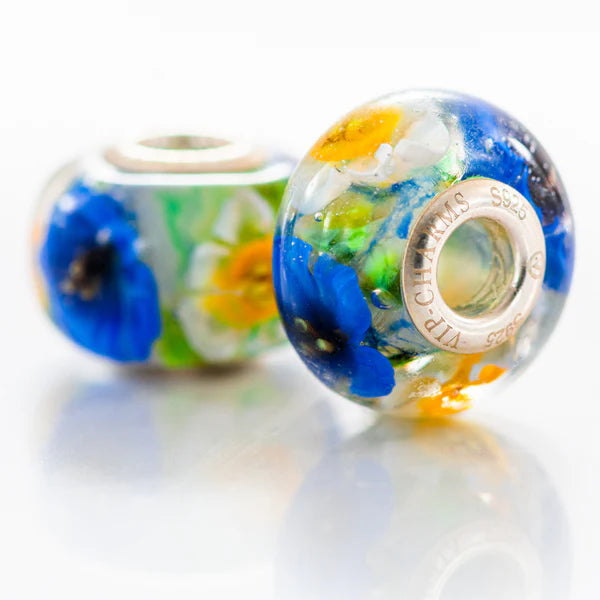 VIP-CHARMS Wonderland Bloom Bead blue glass Bead by The Alternative Bead. Your official VIP-CHARMS Retailer from Germany