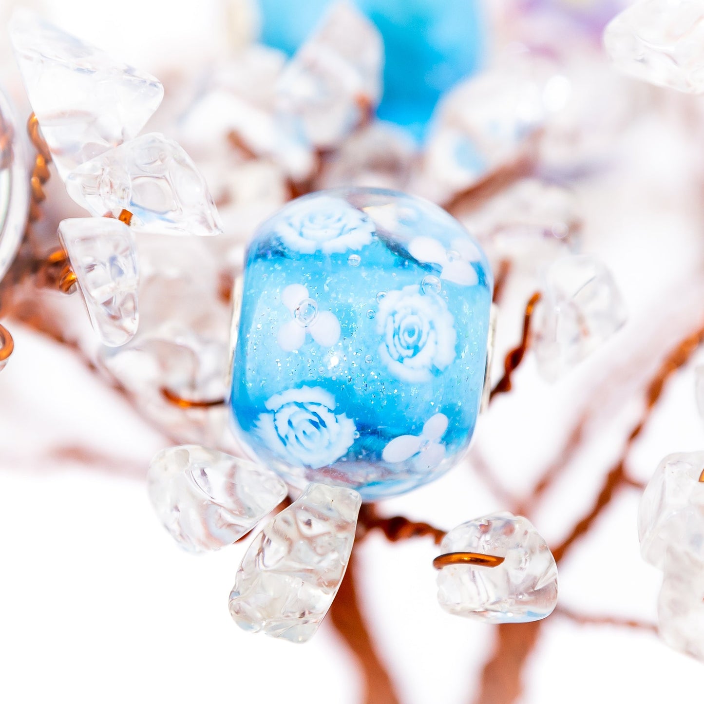 Elfbeads Sky Rose Meadow World glass Bead by The Alternative Bead. Your official Elfbeads Retailer from Germany