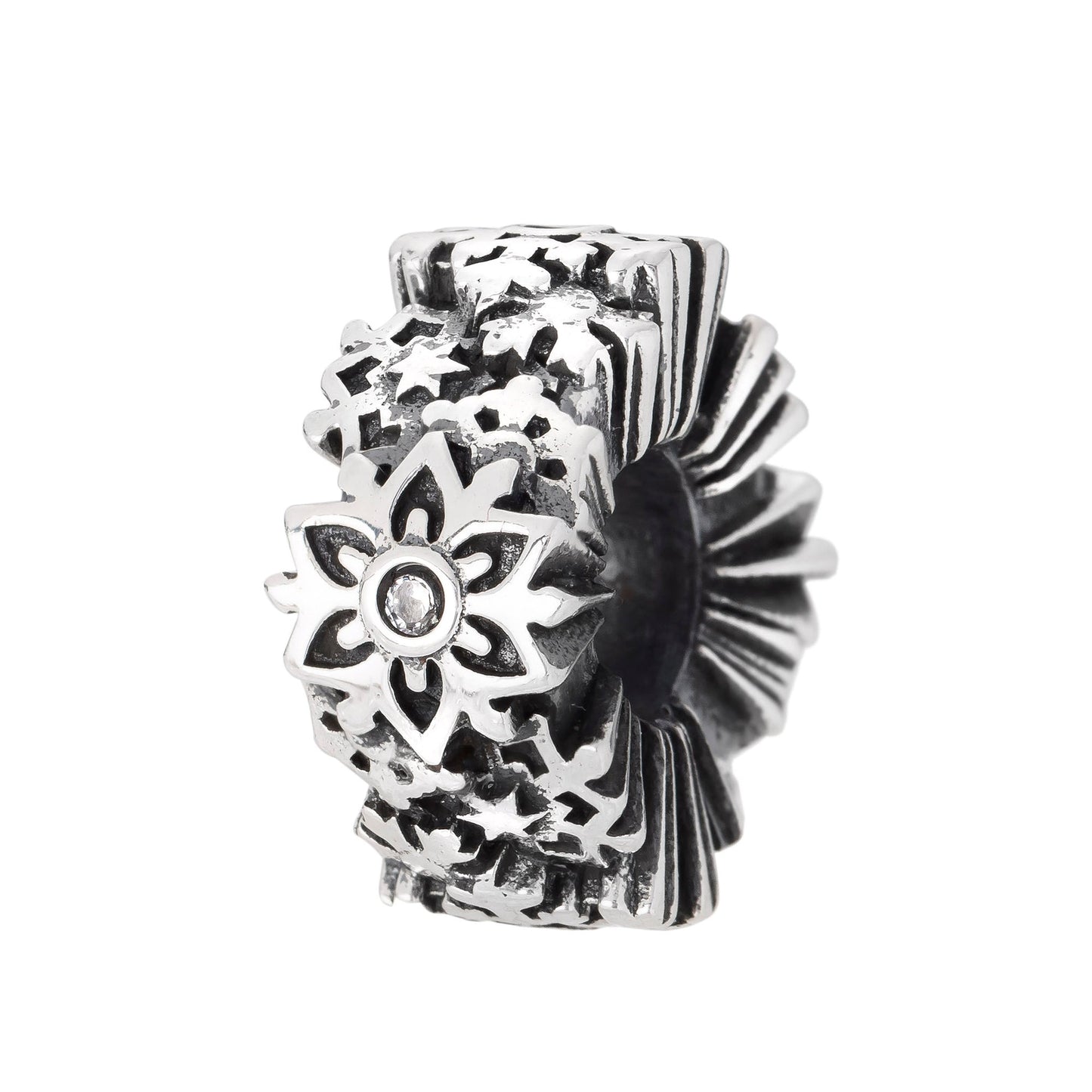 Elfbeads Snowflake Spacer silver sterling-silver Spacer by The Alternative Bead. Your official Elfbeads Retailer from Germany
