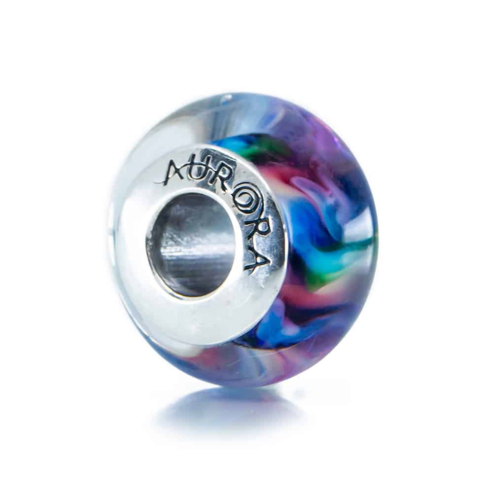 Aurora Charm Sparks of Wonder Glass Bead LE blue; purple; pink glass Bead by The Alternative Bead. Your official Aurora Charm Retailer from Germany