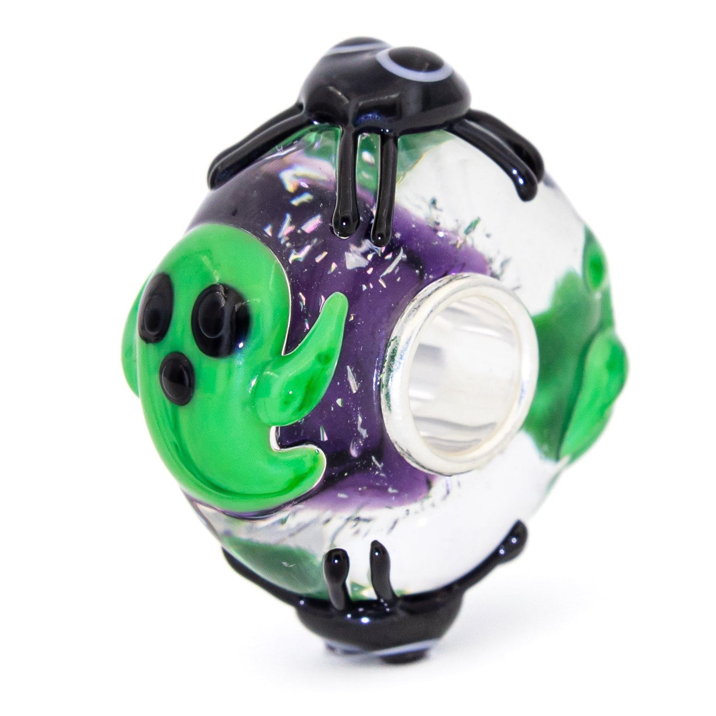 Elfbeads Spiders Ghosts Dark Night (G220901) glass Charm - The Alternative Bead official German Retailer. Buy 4 get 5 - free DHL Shipping for all orders above 150€