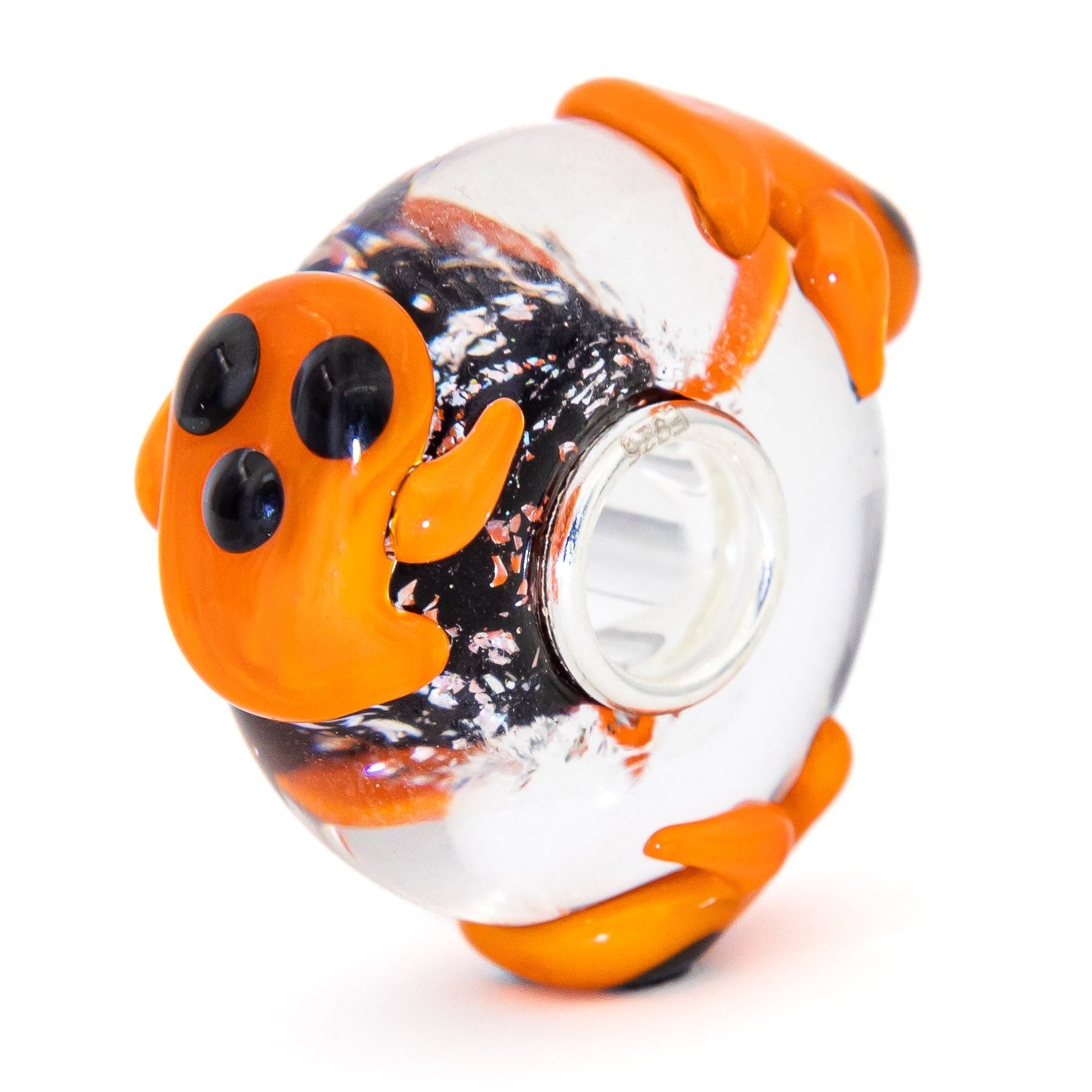 Elfbeads Spooktacular Pumpkin Ghost (G220917) glass Bead - The Alternative Bead official German Retailer. Buy 4 get 5 - free DHL Shipping for all orders above 150 ?