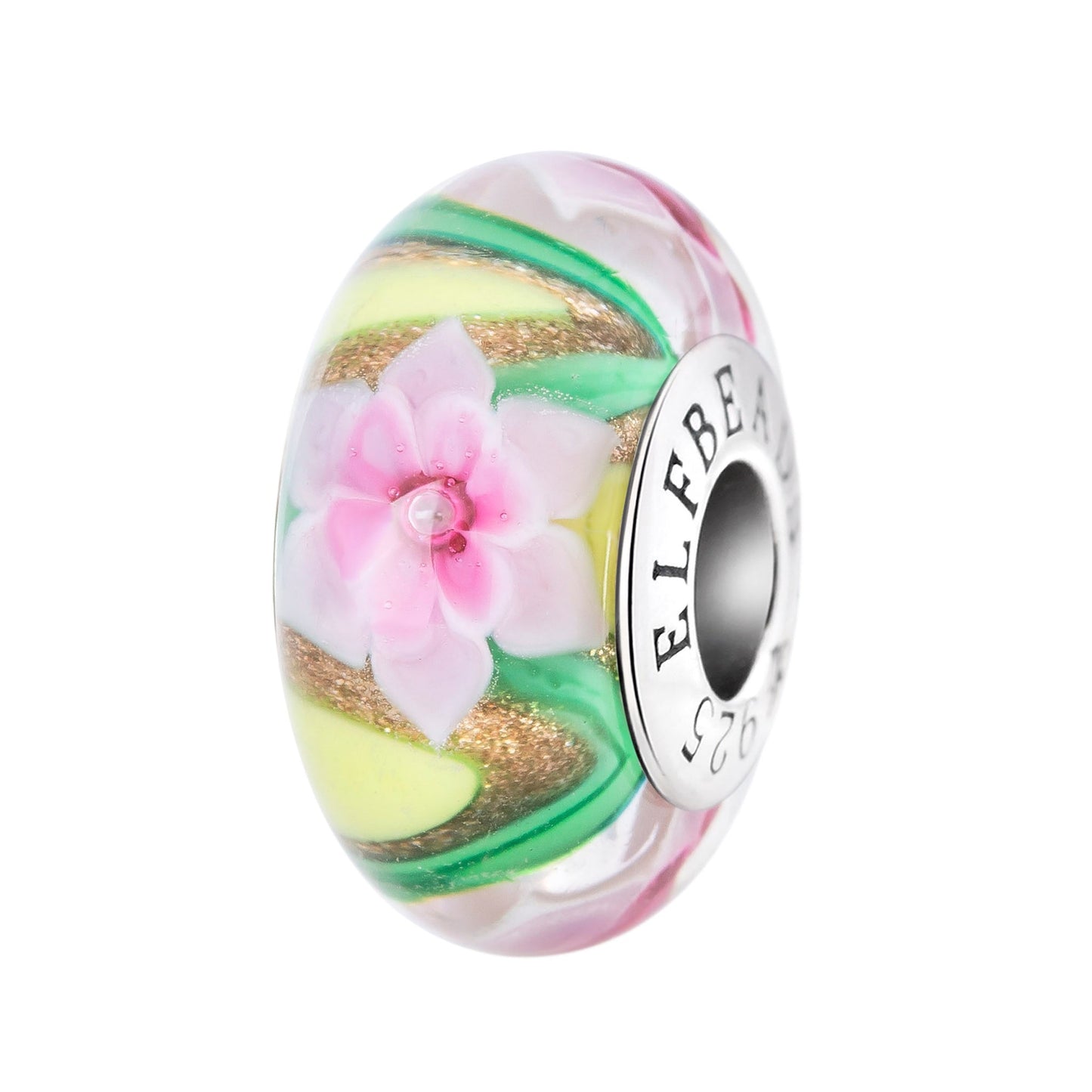Elfbeads Spring Lotus Symphony silver glass Bead by The Alternative Bead. Your official Elfbeads Retailer from Germany