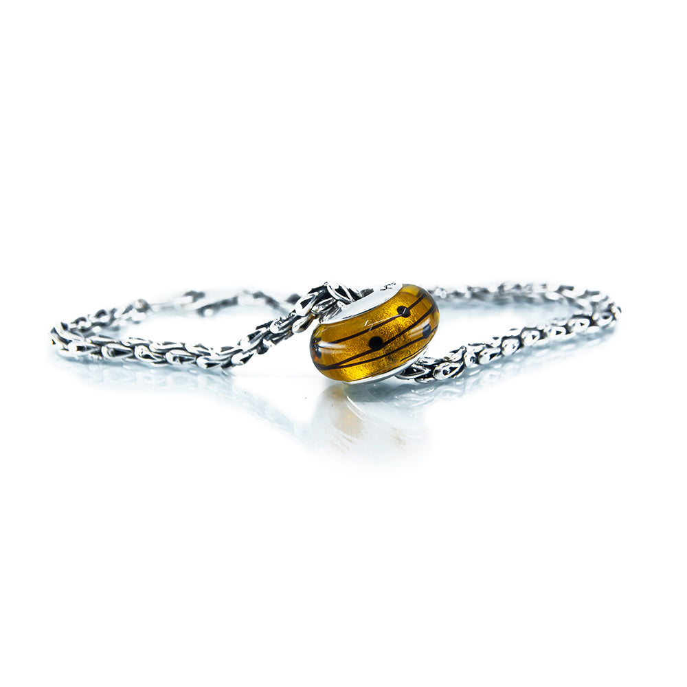 Aurora Charm Star Map - Murano Glass Bead with Gold gold; yellow glass; gold Bead by The Alternative Bead. Your official Aurora Charm Retailer from Germany