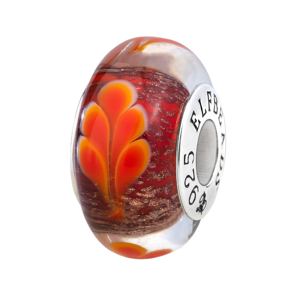 Elfbeads Sunkissed Forest Leaves Golddust glass Bead by The Alternative Bead. Your official Elfbeads Retailer from Germany
