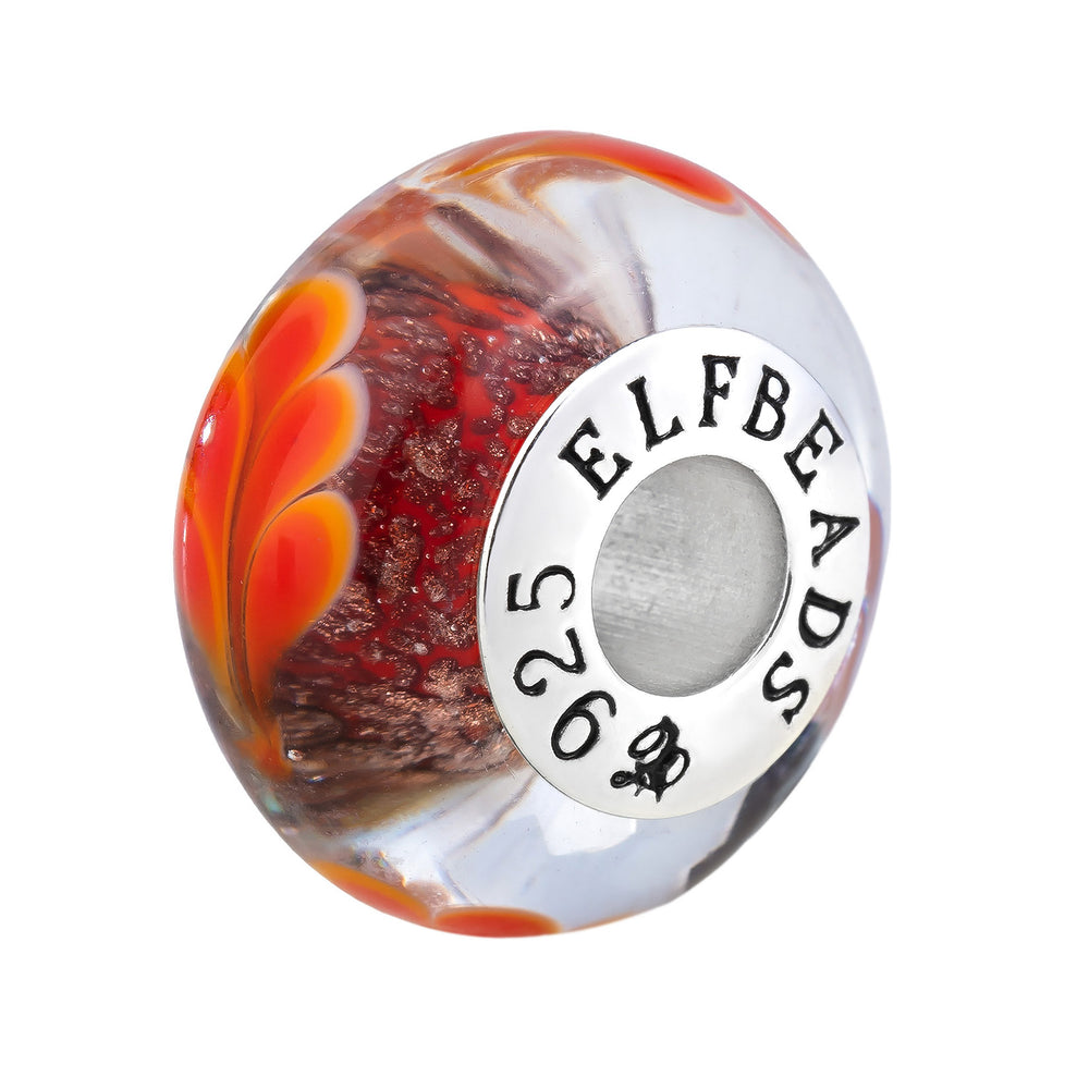 Elfbeads Sunkissed Forest Leaves Golddust glass Bead by The Alternative Bead. Your official Elfbeads Retailer from Germany