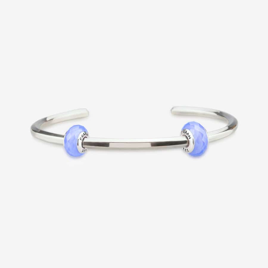 Praan Sweet Lavender Crystal Stopper Charms blue crystal Stopper by The Alternative Bead. Your official Praan Retailer from Germany