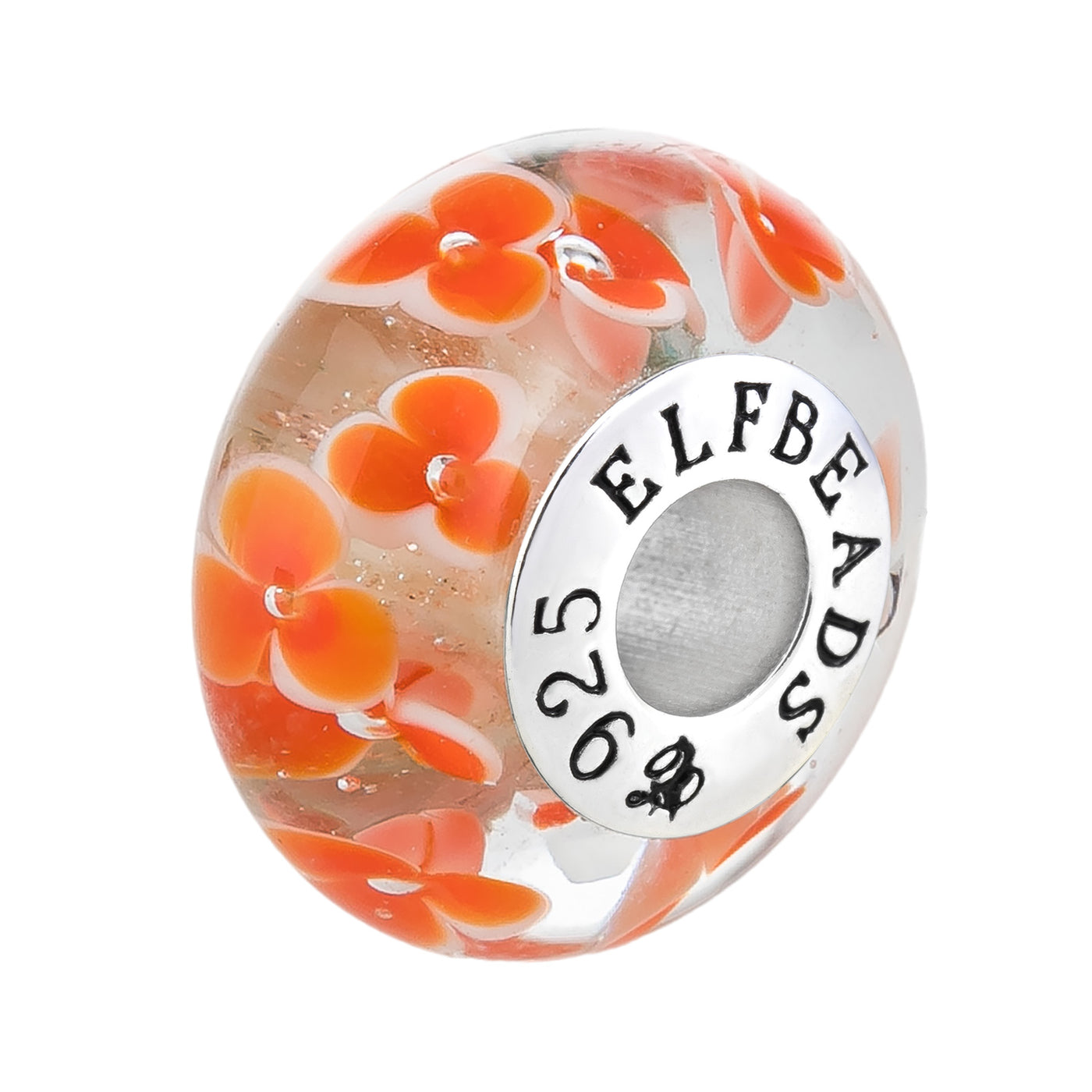 Elfbeads Tangerin Petals Snow Bead by The Alternative Bead. Your official Elfbeads Retailer from Germany