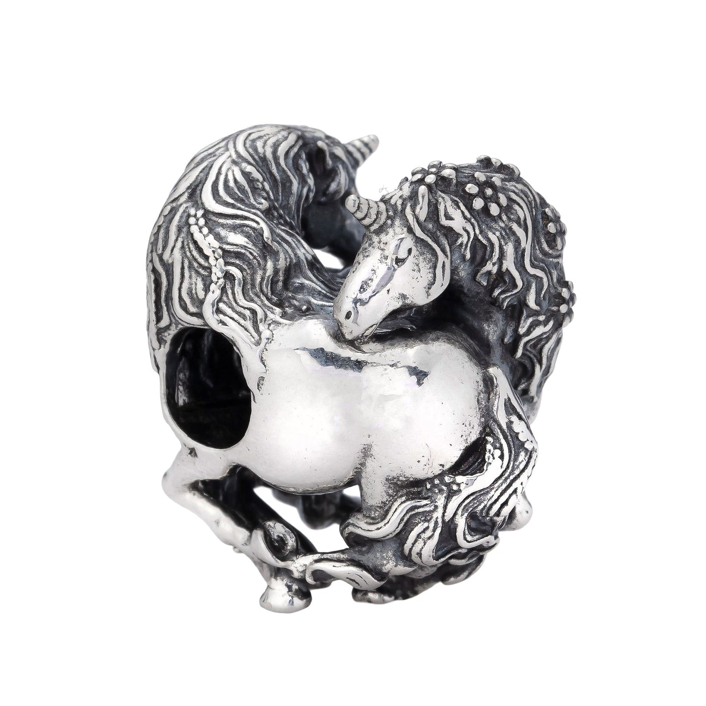 Elfbeads The Unicorns (S2410M11) silver glass Charm - The Alternative Bead official German Retailer. Buy 4 get 5 - free DHL Shipping for all orders above 150€