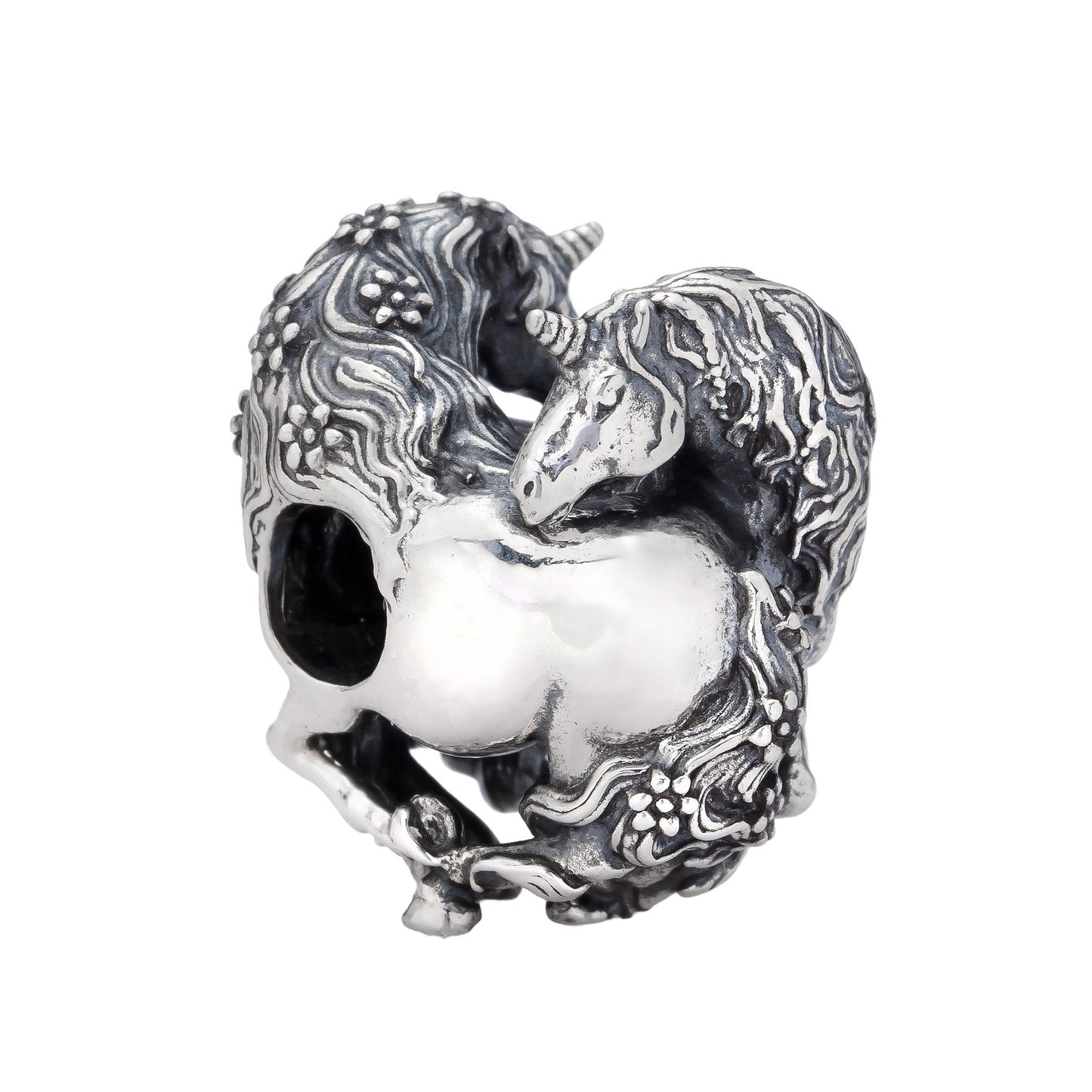 Elfbeads The Unicorns (S2410M11) silver glass Charm - The Alternative Bead official German Retailer. Buy 4 get 5 - free DHL Shipping for all orders above 150€