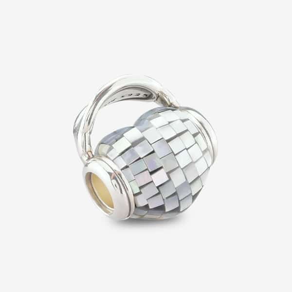 Praan Time In Music Charms silver mother-of-pearl Bead by The Alternative Bead. Your official Praan Retailer from Germany