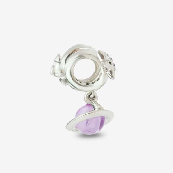 Praan Universe star charm silver and purple sterling-silver Bead by The Alternative Bead. Your official Praan Retailer from Germany