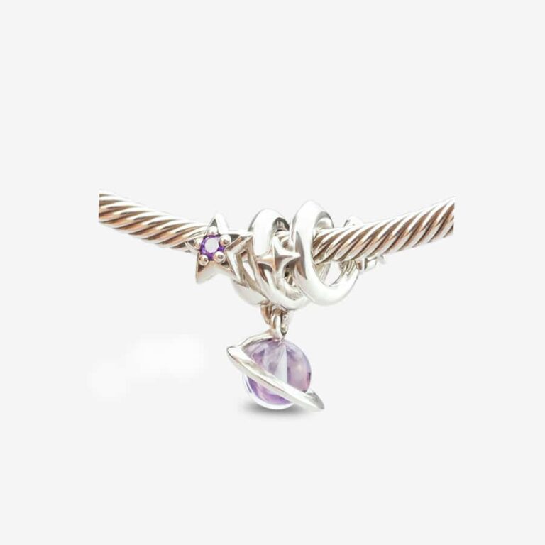 Praan Universe star charm silver and purple sterling-silver Bead by The Alternative Bead. Your official Praan Retailer from Germany