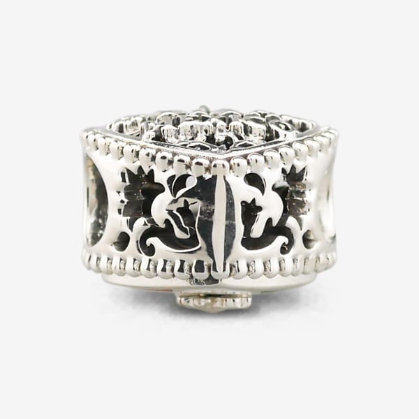 Praan Viva Mexico Crown Heart Charm silver and green and white and red sterling-silver and enamel Bead by The Alternative Bead. Your official Praan Retailer from Germany