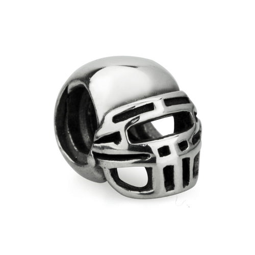 OHM Beads Football Helmet (Retired) (DG-1000) sterling-silver Bead The Alternative Bead