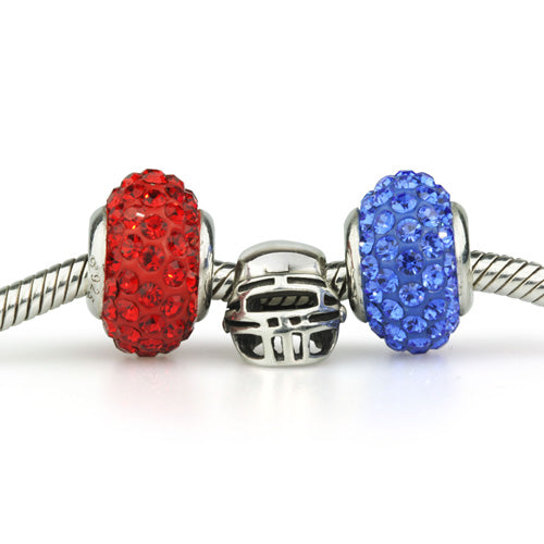 OHM Beads Football Helmet (Retired) (DG-1000) sterling-silver Bead The Alternative Bead